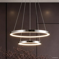 Lampa wisząca LED 40W okrągła 50cm chrom LUNE 32-64769