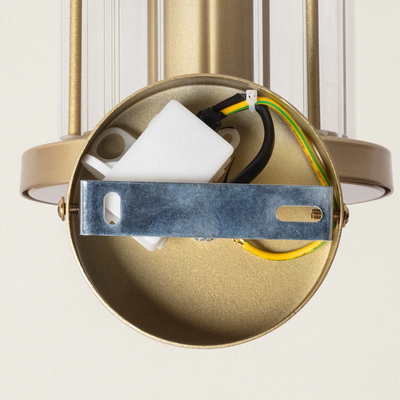 Kinkiet zewnętrzny Złoty ze Szkła IP44 Abruzzo Ivo E27