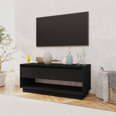 vidaXL Szafka pod TV, czarna, 102x41x44 cm, materiał drewnopochodny