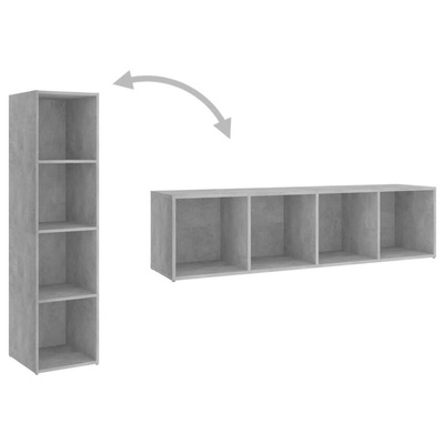 vidaXL Szafka pod TV, szarość betonu, 142,5x35x36,5 cm