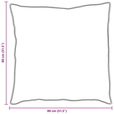 Poduszka z poduszką 2 pcs Biały 80 x 80 cm bawełna