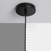 Lampa Wisząca z Czarnego Aksamitu Abruzzo Fonte E27