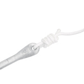 Składana kotwica z liną, srebrna, 2,5 kg, żeliwo ciągliwe