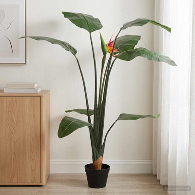 Sztuczna roślina Strelitzia zielony 70 x 18 x 155 cm