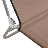 vidaXL Składane leżaki, 2 szt., brązowe, Textilene i stal