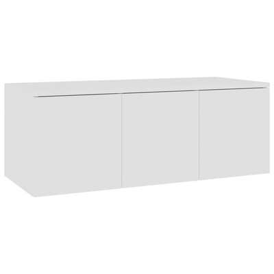 vidaXL Szafka pod TV, biała, 80x34x30 cm, materiał drewnopochodny