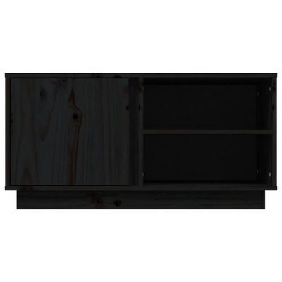 Szafka pod TV, czarna, 80x35x40,5 cm, lite drewno sosnowe vidaXL