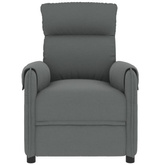 vidaXL Podnoszony fotel masujący, ciemnoszary, tkanina