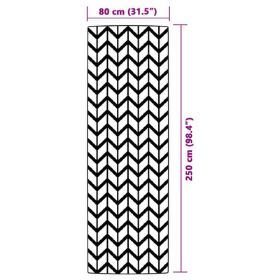 vidaXL Dywan zewnętrzny, szary, 80x250 cm, PP