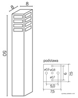 Lampa ogrodowa stojąca RADO III 2 AL