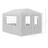 vidaXL Namiot imprezowy, 3 x 4 m, biały