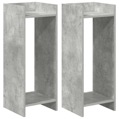 Stojak na rośliny 2 szt. Betonowy Szary 30 x 30 x 80 cm