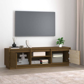 vidaXL Szafka pod TV, miodowy brąz, 140x35x40 cm, lite drewno sosnowe