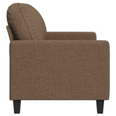 Sofa 2-osobowa, brązowa, 120 cm, tapicerowana tkaniną