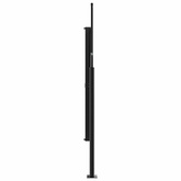 Zwijana markiza boczna na taras, czarna, 180 x 600 cm