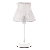 SIGALEA lampka stołowa biały 1x40W E14 abażur biały