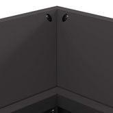 Kominek Czarny 160 x 45 x 35 cm Stal