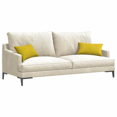 Poduszki na sofę 2 pcs Żółty 50 x 30 cm Tkanina sztruksowa