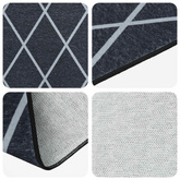 Chodnik dywanowy ORIZ 1150 gsm Czarny wzór siatkowy