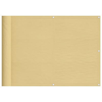 Parawan balkonowy, piaskowy, 75x800 cm, 100% poliester Oxford