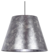 Lampa wisząca z abażurem Platino srebrna nowoczesna do salonu