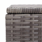 Skrzynia ogrodowa, szara, 150 x 50 x 60 cm, rattan PE