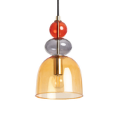 Lampa Wisząca Szklana Bursztynowa E14 15cm L Abruzzo Koloreno