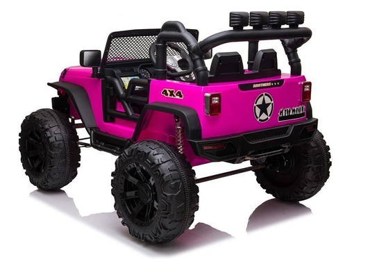 Auto Terenowe Na Akumulator Jeep JC666 Światła LED MP3 Pilot Różowy