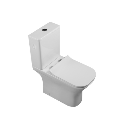 KOMPAKT WC QFS, NYKS PLUS KWADR, BOCZ PODŁ BIAŁY Z DESKĄ WOLNOOPAD