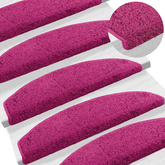Samoprzylepne maty na schody 15 pcs różowy 80 x 24,5 x 3,5 cm