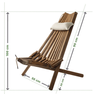 Drewniany leżak ogrodowy ciemny brąz