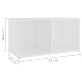 vidaXL Szafki telewizyjne, 2 szt., białe, 72x35x36,5 cm