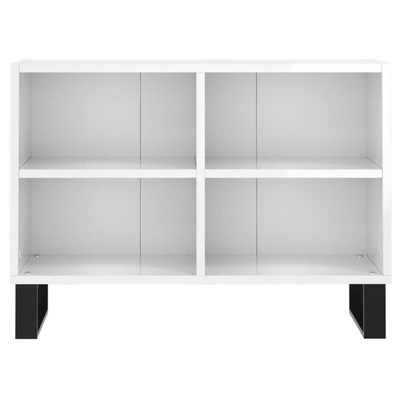 vidaXL Szafka pod TV, biała, wysoki połysk, 69,5x30x50 cm