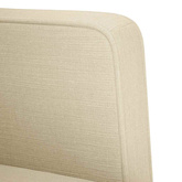 Sofa dwuosobowa kremowa 111 cm Tkanina