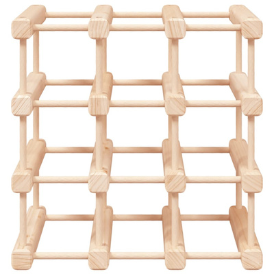 Stojak na 12 butelek wina, 36x23x36 cm, lite drewno sosnowe