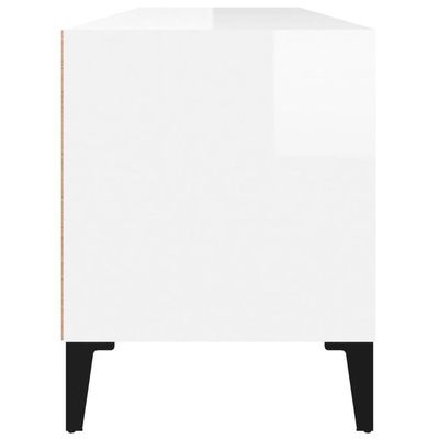 vidaXL Szafka pod TV, wysoki połysk, biała, 100x34,5x44,5 cm model standard