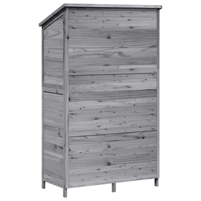 Shed ogrodowy Szary 106 x 56 x 176,5 cm Drewno Świerkowe