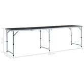 vidaXL Składany stolik turystyczny, aluminiowy, 240 x 60 cm