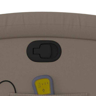 vidaXL Rozkładany fotel masujący, cappuccino, obity sztuczną skórą