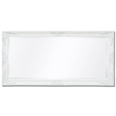 vidaXL Lustro ścienne w stylu barokowym, 120x60 cm, białe