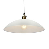 Dexter 2 Lampa Wisząca Miedziany 1X60W E27 Klosz Biały