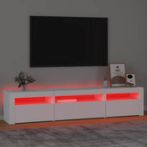 vidaXL Szafka pod TV z oświetleniem LED, biała, 195x35x40 cm