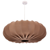Lampa wisząca CAFEE' skandynawska - z abażurem brązowym mokka 66cm - nowoczesne oświetlenie sufitowe do salonu i jadalni E27