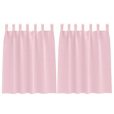 Firany blackout z kółkami 2 pcs Dziecięcy róż 140 x 140 cm