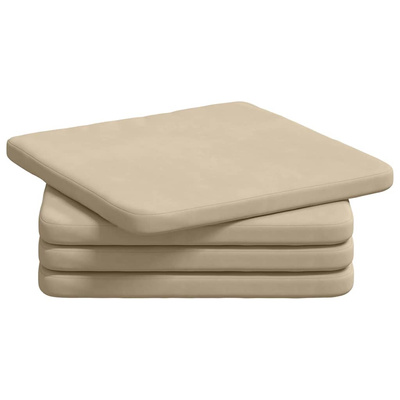 Poduszki na siedziska 4 pcs Kremowy 40 x 40 x 3 cm