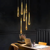 Lampa wisząca Abigali Melted Gold 3W 3000K, złoty