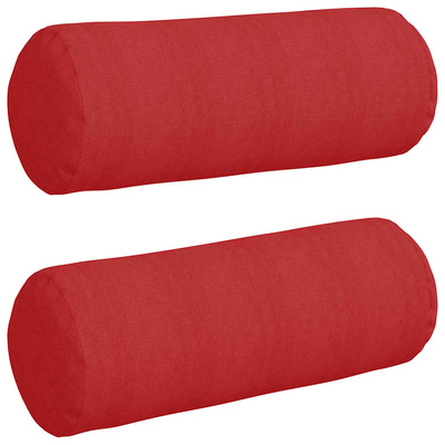 Poduszki Wałkowe 2 pcs Czerwony ? 25 x 70 cm tkanina