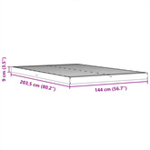 Rama łóżka, woskowy brąz, 140x200 cm, lite drewno sosnowe