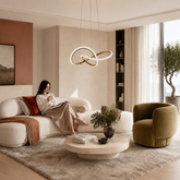 ELIO lampa wisząca złoty 32W LED 3000, 4500, 6500K kryształki bezbarwne