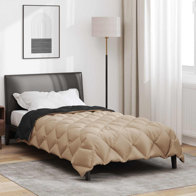 Zimowa Kołdra Czarny i Taupe 140 x 200 cm Mikrofibra